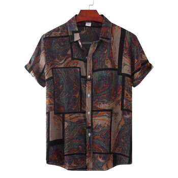 Луксозни оригинални мъжки ризи Oversize Shirt Man Fashion Beach Tiki Clothing Blouses Social T-shirts Hawaiian Polo Short Sleeve