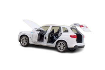 Играчка Кола, Тип BMW X5, Метален, Звук и светлина, Бял, 1:32, Без кутия