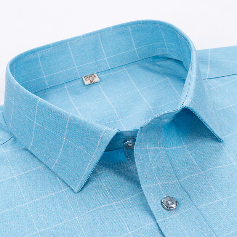 Ljetne muške karirane košulje s kratkim rukavima Regular kroja Karirana košulja Poslovno ležerna s prednjim džepom Muške majice Kvaliteta 2021 Novo