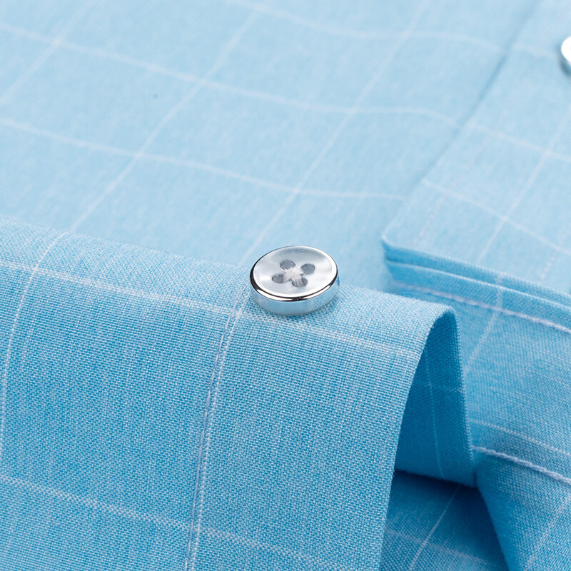 Ljetne muške karirane košulje s kratkim rukavima Regular kroja Karirana košulja Poslovno ležerna s prednjim džepom Muške majice Kvaliteta 2021 Novo