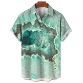 Ljetna košulja za muškarce 3d šarene uljane slike otisnute košuljama kratkih rukava Havajske majice muške odjeće Ležerne prevelike košulje