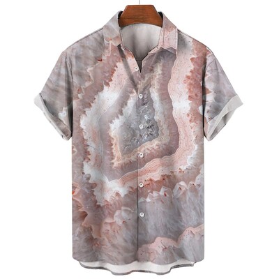 Ljetna košulja za muškarce 3d šarene uljane slike otisnute košuljama kratkih rukava Havajske majice muške odjeće Ležerne prevelike košulje