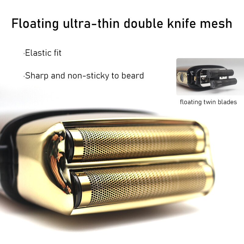 9900RPM USB sučelje bežični električni muški profesionalni brijački brijač LED plutajući dvostruki nož s mrežicom za šišanje brade folija muški