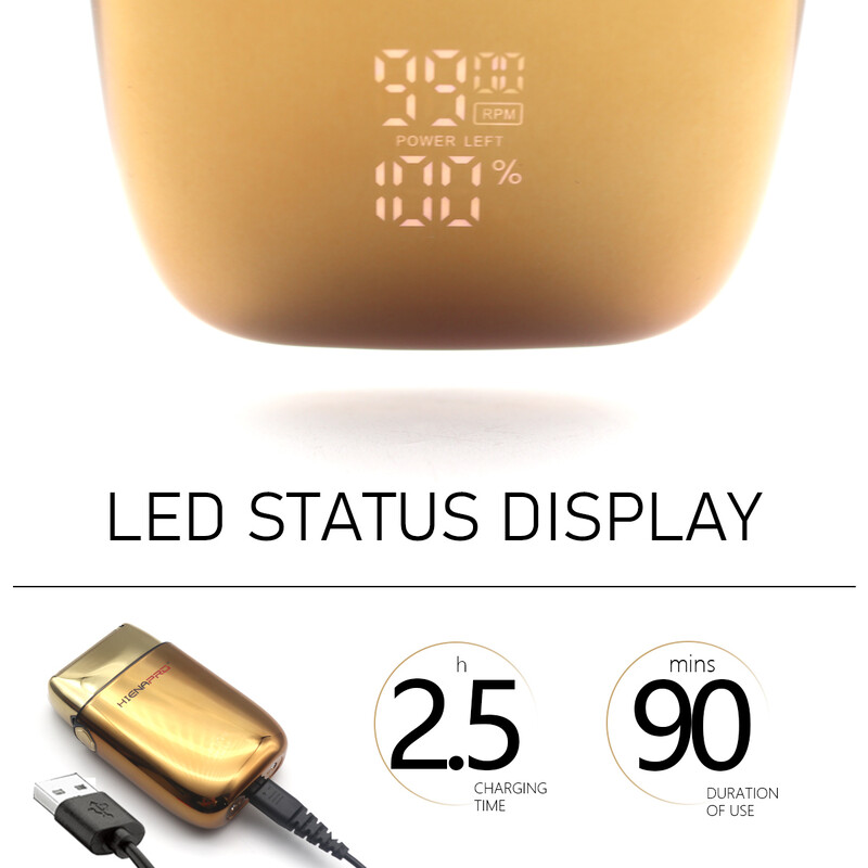 9900RPM USB sučelje bežični električni muški profesionalni brijački brijač LED plutajući dvostruki nož s mrežicom za šišanje brade folija muški