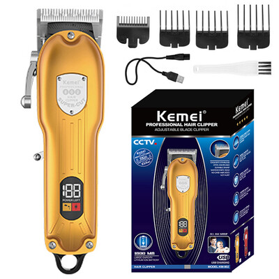 Kemei brijački profesionalni trimer za muškarce punjivi električni aparat za šišanje kose komplet stroja za šišanje brade