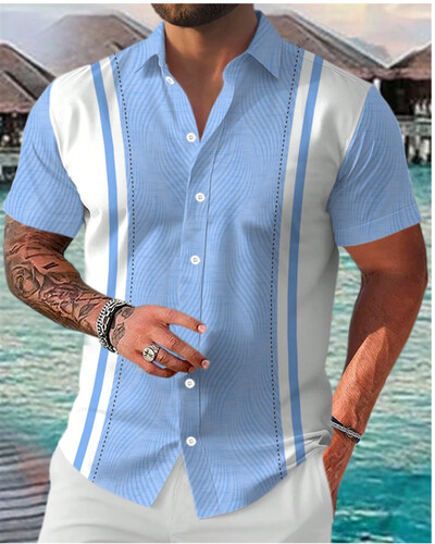 2024. Havajska muška ljetna košulja s kratkim rukavima kratkih rukava za svakodnevno putovanje na posao i na posao, velika veličina XS-5XL brza dostava novo