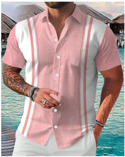 2024. Havajska muška ljetna košulja s kratkim rukavima kratkih rukava za svakodnevno putovanje na posao i na posao, velika veličina XS-5XL brza dostava novo