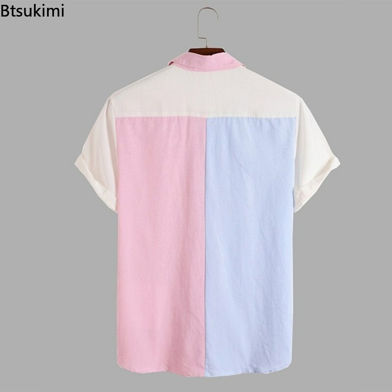 Cămăși cu mâneci scurte pentru bărbați 2024, de vară, cămașă cu mânecă scurtă, cardigan casual cu rever, largi, confortabile, pentru bărbați, cămăși de plajă