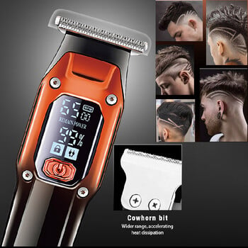 Αυθεντική κουρευτική μηχανή Kemei Barber Professional Electric Beard Hair Clipper Επαναφορτιζόμενη μηχανή κούρεμα λιθίου για άνδρες