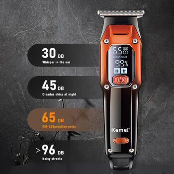 Αυθεντική κουρευτική μηχανή Kemei Barber Professional Electric Beard Hair Clipper Επαναφορτιζόμενη μηχανή κούρεμα λιθίου για άνδρες