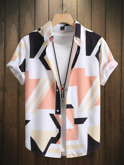 Vară, zilnic, ocazional, cămăși pentru bărbați, în aer liber, stradă, modă pentru bărbați, cămăși cu mânecă scurtă, largi, confortabile, cămăși cu mânecă scurtă pentru bărbați