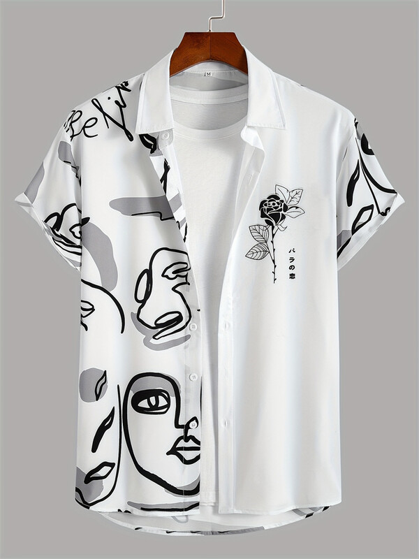 Vară, zilnic, ocazional, cămăși pentru bărbați, în aer liber, stradă, modă pentru bărbați, cămăși cu mânecă scurtă, largi, confortabile, cămăși cu mânecă scurtă pentru bărbați