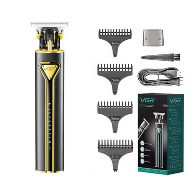 Mașină de tuns VGR Mașină electrică profesională de tuns pentru uz casnic cu afișaj LED Mașină de tuns portabilă T9 Trimmer pentru bărbați V-009
