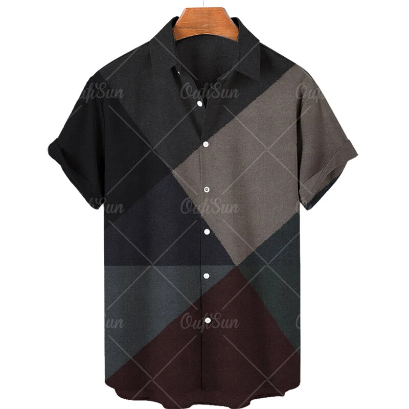 2024 Havajska muška košulja kratkih rukava s 3D printom, muška jednostruka modna ležerna košulja za plažu, retro kratkih rukava