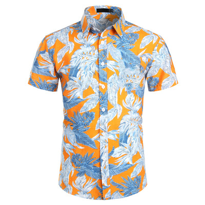 Ljetna luksuzna muška košulja s reverima s ananasom i kratkim rukavima Havajske košulje s printom Labave ležerne modne prevelike majice Muška odjeća