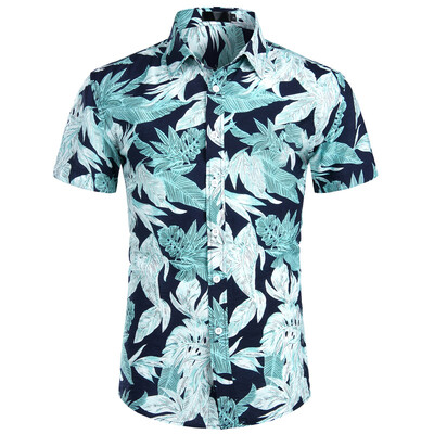 Ljetna luksuzna muška košulja s reverima s ananasom i kratkim rukavima Havajske košulje s printom Labave ležerne modne prevelike majice Muška odjeća