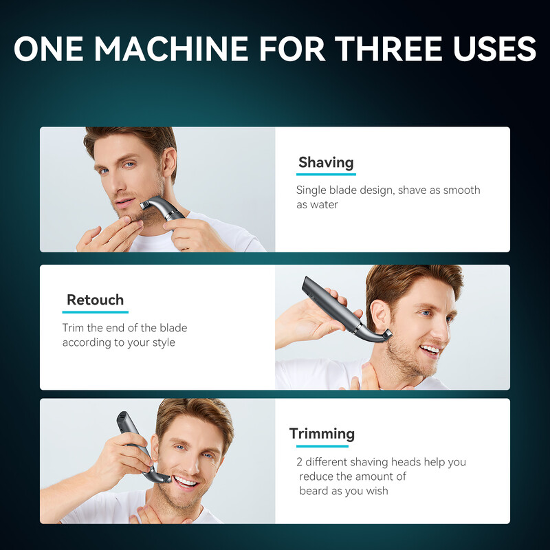 KENSEN S1 Električni brijač Trimer za dlačice na tijelu za muškarce 2 u 1 Profesionalni aparat za brijanje Brijač Nos Dlačice za bradu Trimer Brijač za brijanje MEG-578