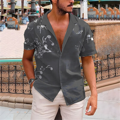 Havajske cvjetne košulje za plažu Ljetna košulja s gumbima Muška košulja za odmor na plaži Prozračna majica kratkih rukava Moderna cool košulja na rever