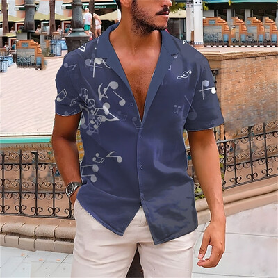 Havajske cvjetne košulje za plažu Ljetna košulja s gumbima Muška košulja za odmor na plaži Prozračna majica kratkih rukava Moderna cool košulja na rever