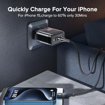 QOOVI 65W GaN зарядно устройство USB тип C бързо зареждане Quick Charge 4.0 адаптер USB-C PD зарядно устройство за Samsung Xiaomi Macbook iPhone ipad