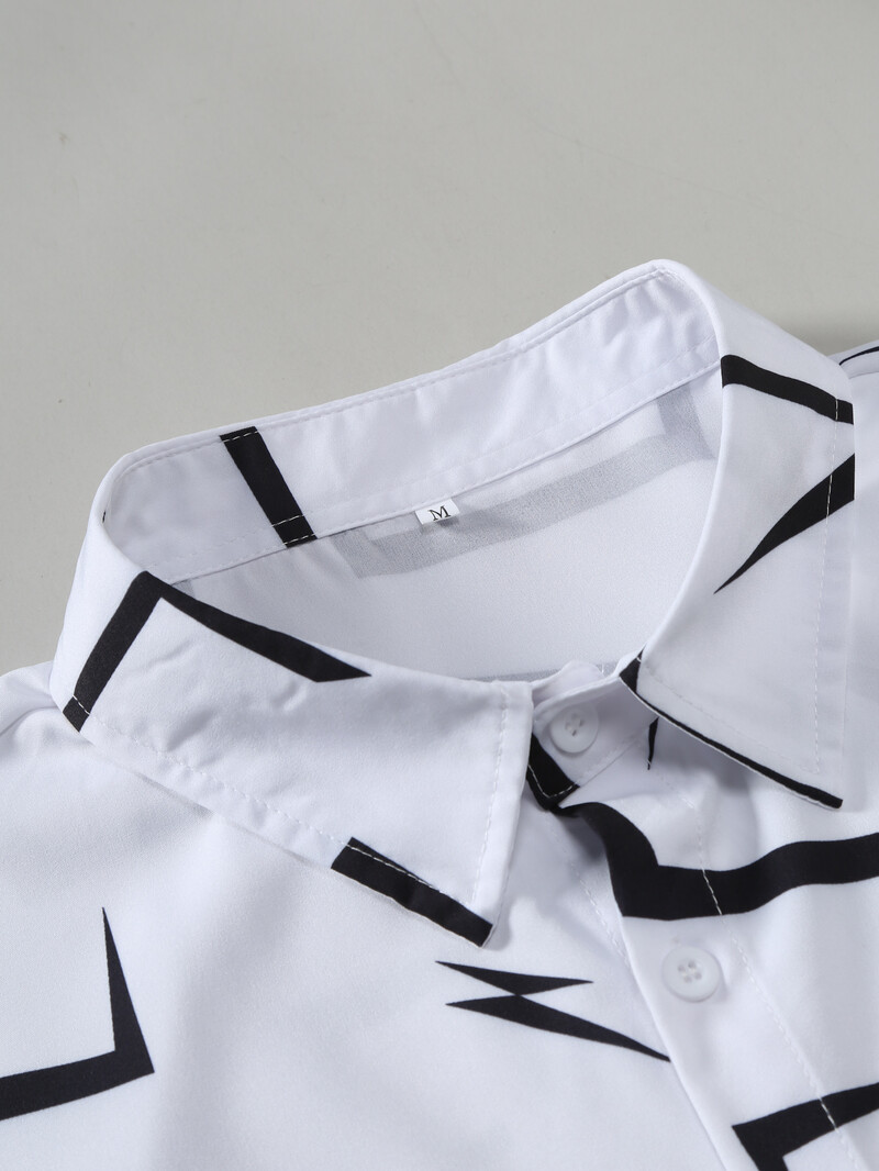 Meeste suvine lühikeste varrukatega trükitud särk õhuke rannasärk Meeste rõivad äri vabaaja särk