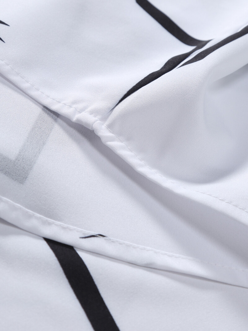 Meeste suvine lühikeste varrukatega trükitud särk õhuke rannasärk Meeste rõivad äri vabaaja särk