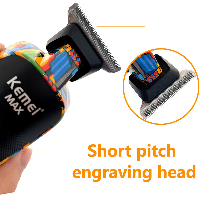 Kemei KM-5090 Električni aparat za šišanje Višenamjenski kućni trimer za kosu Printing Graffiti Brijač USB Muški električni brijač