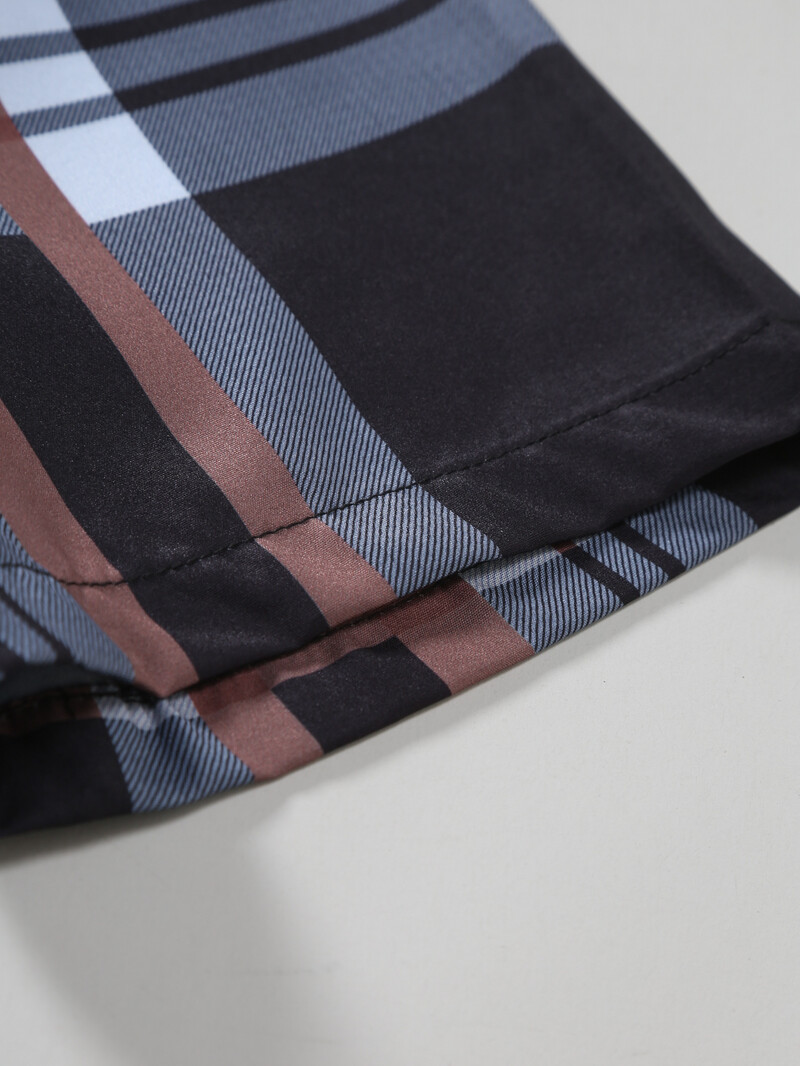 Muška ljetna košulja s printom kratkih rukava Tanka karirana košulja Muška odjeća Poslovna ležerna košulja