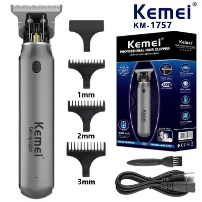 KEMEI Electric T9 Hair Clipper Ανδρική κουρευτική μηχανή Επαγγελματική κουρευτική τρίχα Beard Rechargeable Oil Head Trimer KM-1757