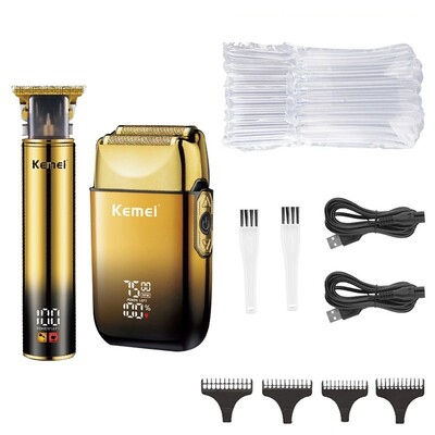 Kemei Combo trimer za kosu Električni brijač za muškarce Trimer za bradu Trimer za lice punjiva mašina za šišanje ćelave glave