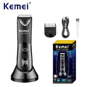 Kemei Hair Trimmer Private Area Hair Remover Ηλεκτρική μηχανή ξυρίσματος IPX7 Αδιάβροχη οθόνη LED Ξυριστική μηχανή μπικίνι KM-1840