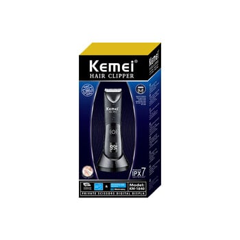 Kemei Hair Trimmer Private Area Hair Remover Ηλεκτρική μηχανή ξυρίσματος IPX7 Αδιάβροχη οθόνη LED Ξυριστική μηχανή μπικίνι KM-1840