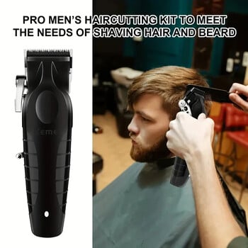 Kemei KM-2296 Professional Hair Trimmer Beard Grooming Kit Barber Haircut Shaving Ηλεκτρική ξυριστική μηχανή για άνδρες Usb