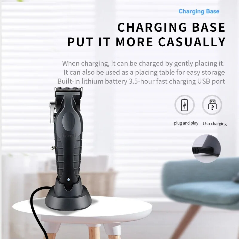 Kemei KM-2296 Profesionalni trimer za kosu i bradu Komplet za njegu Brijač Frizura Brijanje Električni brijač za muškarce Usb