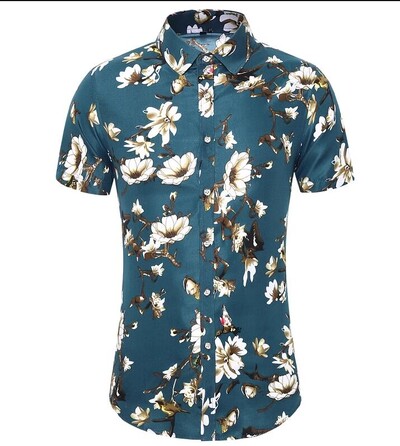 Ljetna bijela košulja kratkih rukava s printom, muške jednoredne košulje na rever Plava crna ljubičasta Camisa velika veličina S-5XL 6XL