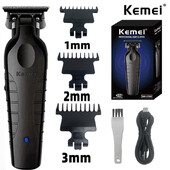 Kemei 2299 Barber bežični trimer za kosu 0 mm Zero Gapped Carving Clipper Detailer Profesionalni električni završni stroj za rezanje