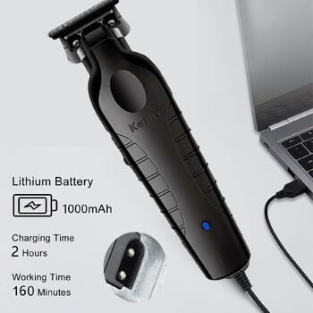 Kemei 2299 Barber Cordless Hair Trimmer 0mm Zero Gapped Clipper Clipper Detailer Επαγγελματική ηλεκτρική μηχανή κοπής φινιρίσματος