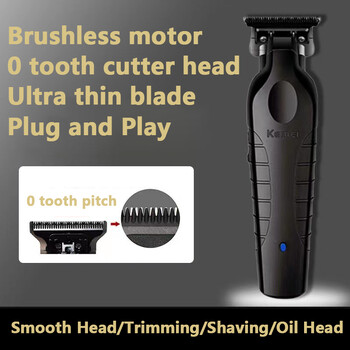 Kemei 2299 Barber Cordless Hair Trimmer 0mm Zero Gapped Clipper Clipper Detailer Επαγγελματική ηλεκτρική μηχανή κοπής φινιρίσματος