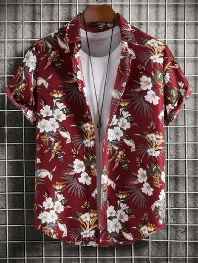 Muška košulja kratkih rukava, nova ljetna košulja na rever u havajskom stilu, ležerna modna košulja velike veličine