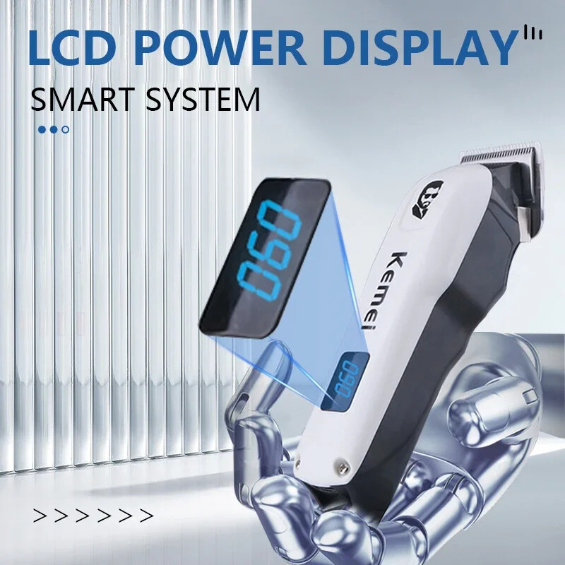 Kemei KM-232 Profesionalna muška mašina za šišanje Bežična mašina za šišanje kose LCD mašina za šišanje kose USB punjenje mašina za šišanje kose