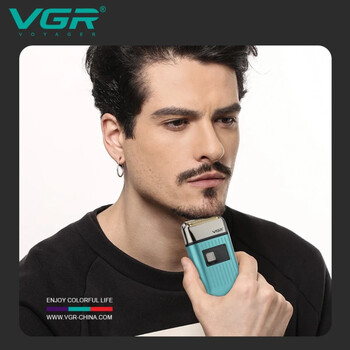 VGR Professional Hair Beard Electric Shaver for Men Beard Trimmer Wet Dry Shaving Machine Digital Display Shaver for Men V-357