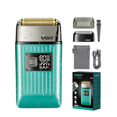 VGR profesionalni električni brijač za kosu i bradu za muškarce Trimer za bradu Stroj za mokro suho brijanje s digitalnim zaslonom za brijanje za muškarce V-357