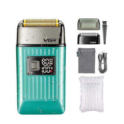 VGR profesionalni električni brijač za kosu i bradu za muškarce Trimer za bradu Stroj za mokro suho brijanje s digitalnim zaslonom za brijanje za muškarce V-357
