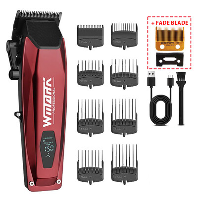 Επαγγελματική ηλεκτρική κουρευτική μηχανή WMARK NG-125 7500RPM Περιστρεφόμενο λάδι κινητήρα Head Barber Shop Trimmer for Man Blade 5 προσαρμογές