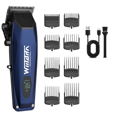 Επαγγελματική ηλεκτρική κουρευτική μηχανή WMARK NG-125 7500RPM Περιστρεφόμενο λάδι κινητήρα Head Barber Shop Trimmer for Man Blade 5 προσαρμογές