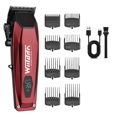 Επαγγελματική ηλεκτρική κουρευτική μηχανή WMARK NG-125 7500RPM Περιστρεφόμενο λάδι κινητήρα Head Barber Shop Trimmer for Man Blade 5 προσαρμογές