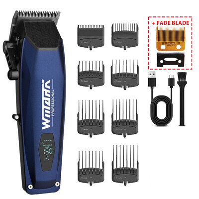 Επαγγελματική ηλεκτρική κουρευτική μηχανή WMARK NG-125 7500RPM Περιστρεφόμενο λάδι κινητήρα Head Barber Shop Trimmer for Man Blade 5 προσαρμογές