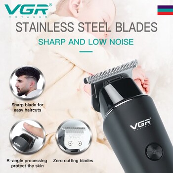 VGR Hair Trimmer Professional Electric Trimmers Cordless Hair Clipper Επαναφορτιζόμενη οθόνη LED V 937