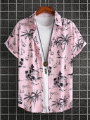 Muška ljetna košulja s printom kratkih rukava Tanka košulja za plažu Muška odjeća Ležerna košulja