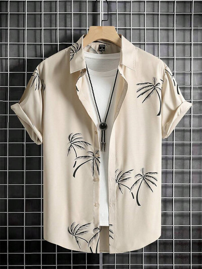 Férfi hawaii ing mintás Minőségi Vintage minden nap Alkalmi rövid ujjú ing Társas alkalmi Vicces férfi tervezői ruhák